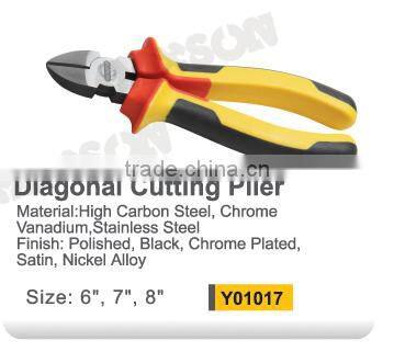 YF01016 2015 New design professional combination plier with 3colours handle