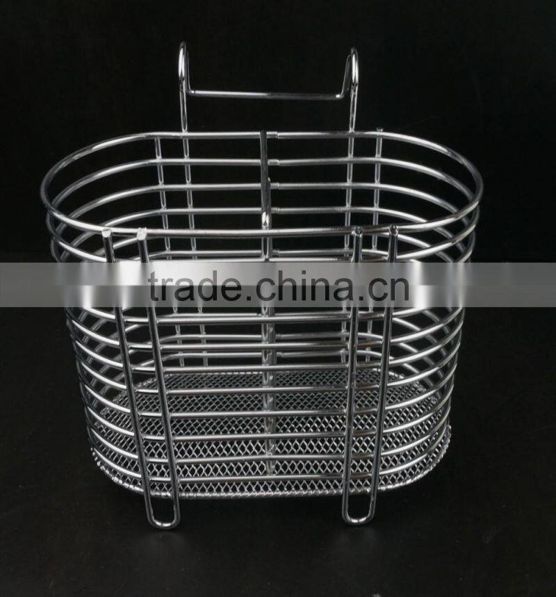 43007 Steel Wire Sink Basket Cutlery Holder Cooking Utensils Storage Kitchen Rack