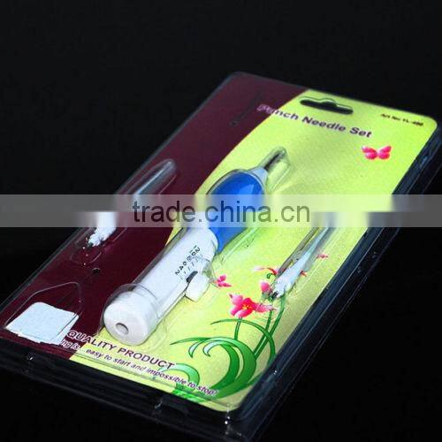 3 Size Sewing Embroidery Stitching Punch Needle Craft Tool 2 Threader Guide DIY