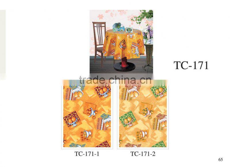 2014 Designed Printed PVC table cover cloth with falannel back , Direct factory/Manufactory supply/industrial