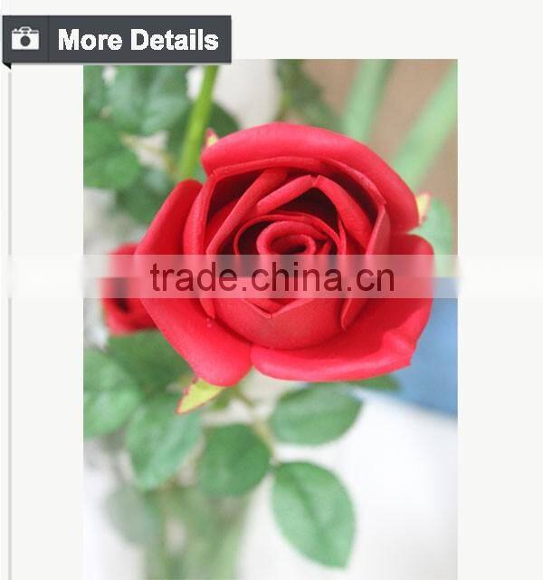 Newest design bouquet wedding real touch silk artificial flower rose