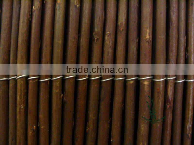 Natural willow fence for garden