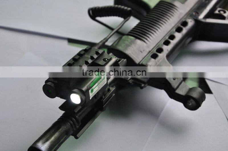 New Military Standard Compact Square Design Tactical ES-FX103-LG green laser sight with led flashlight Combo (FDA certified)