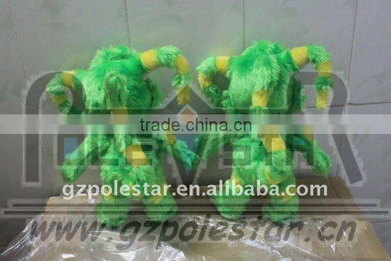 .custom long fur plush catoon plush toys