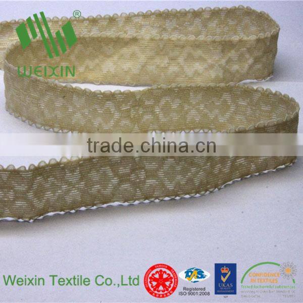 Beige Nylon Spandex Crochete Jacquard Wider Lingerie Elastic Laces Sew Sassy Fabrics