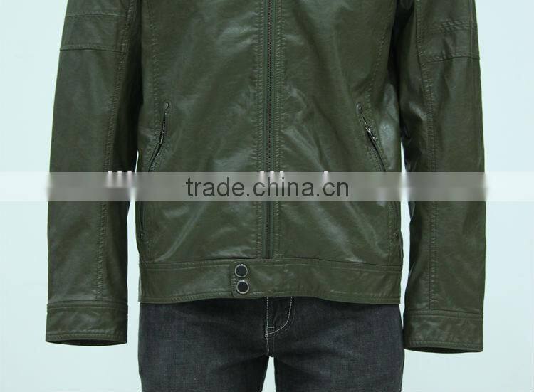 2014 new made in china leather jacket