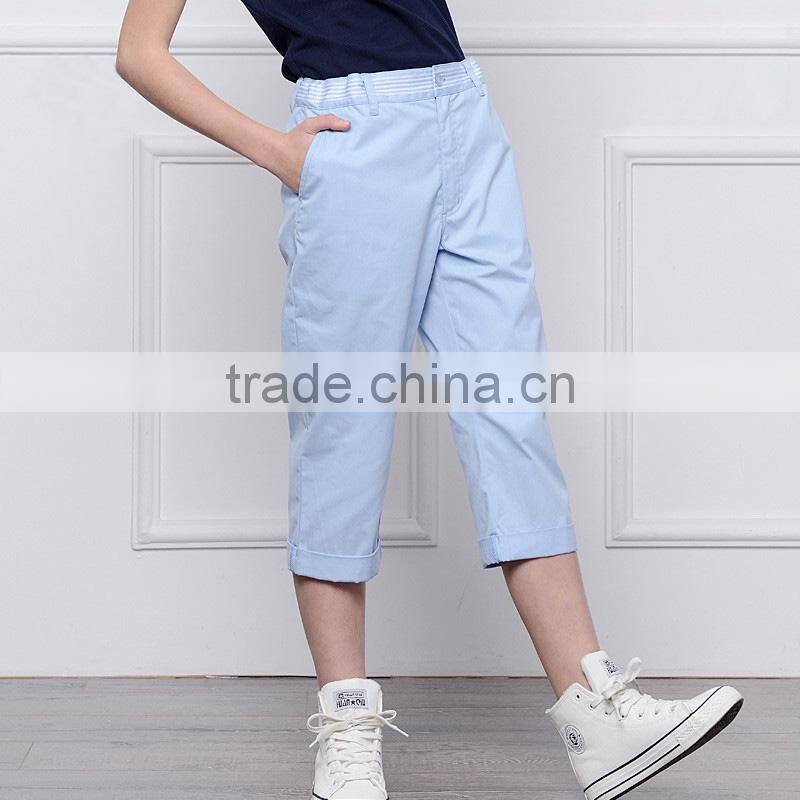 Custom school student Boys' and girls' trousers 2017 summer New England Children's navigation wind pants cropped trousers