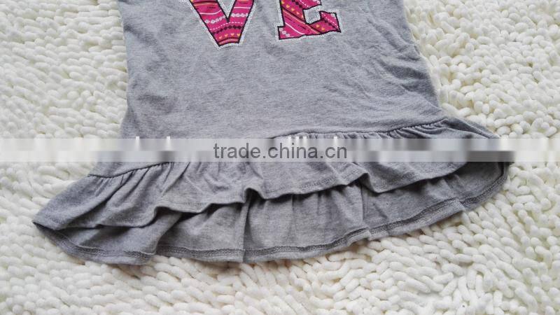 Garment stocks girl's fashion new desgin t-shirt