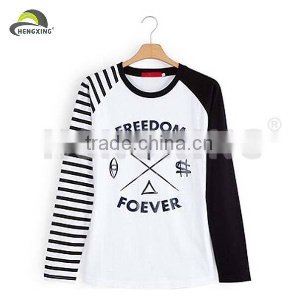 Fashion 100 Polyester Girls Screen Printing Long Shirts