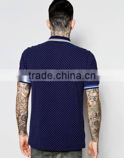 China dry fit comfortable full print men polo shirt factory price wholesale with low MOQ