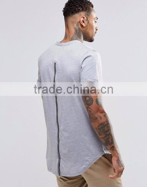 Factory direct sale men grey/white/black summer zip back plain cerw neck short sleeve jersey t-shirt custom