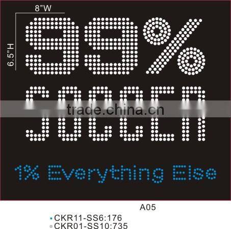Hot Fix Heat Factory Price Soccer Is My Everything Iron-on Rhinestone Transfer Design for Shirt Appliques
