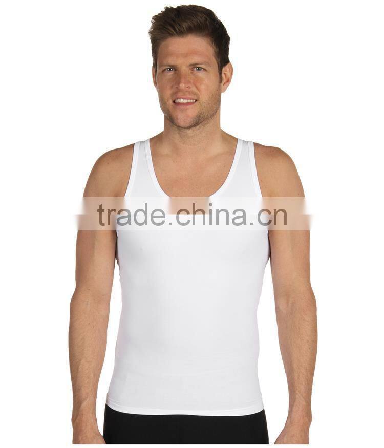 2017 Character plain white patterns summer mens knitted vest men gym wear