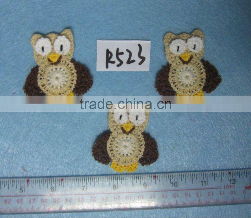 Crochet bird patch, bird bandge,bird motif