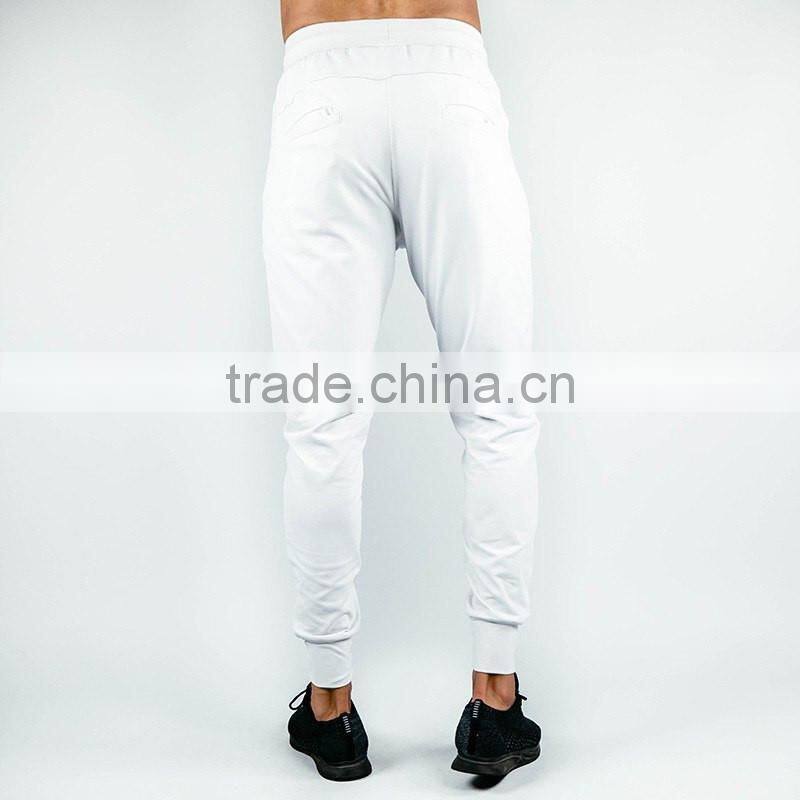 Hot Sale Premium Mens Track Pants Custom Print Jogger Pants Men Light Grey Tapered Performance Jogger