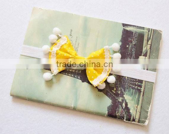 Polka Dots Baby Girl Headband Bow Design Handmade Head Accessories