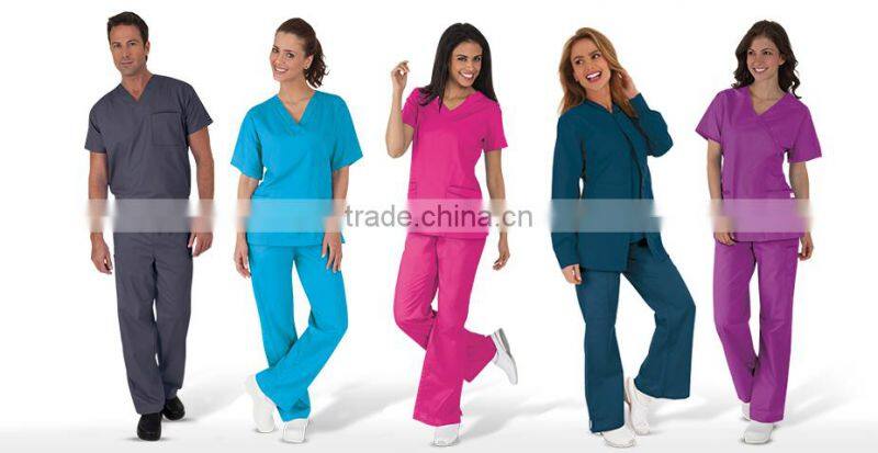 Custom Hot Sale Medical Uniforms V-neck Scrub Tops