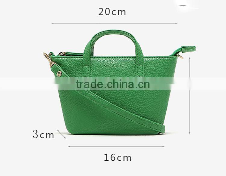 High Quality Candy Color Leather Women Handbags
