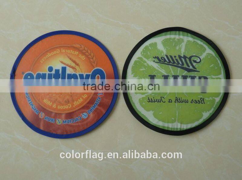 Promotional logo printing children foldable frisbee