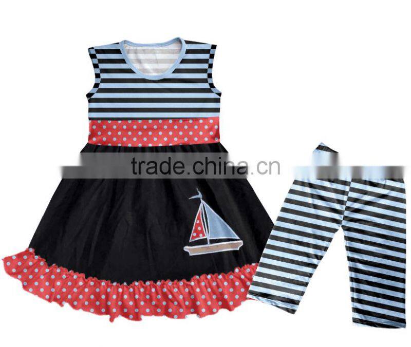 wholesale baby girls mustard pie clothing sets with ruffle