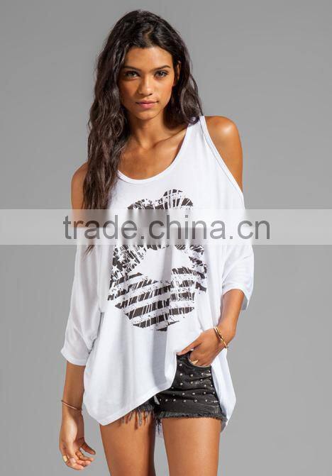 Open Shoulder Oversized Tank Top