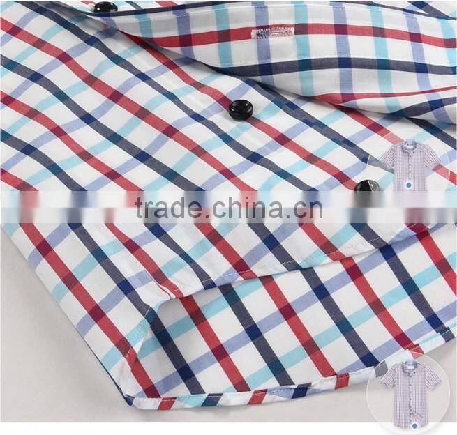 New style t shirt design for men fashion plaid t-shirts for men
