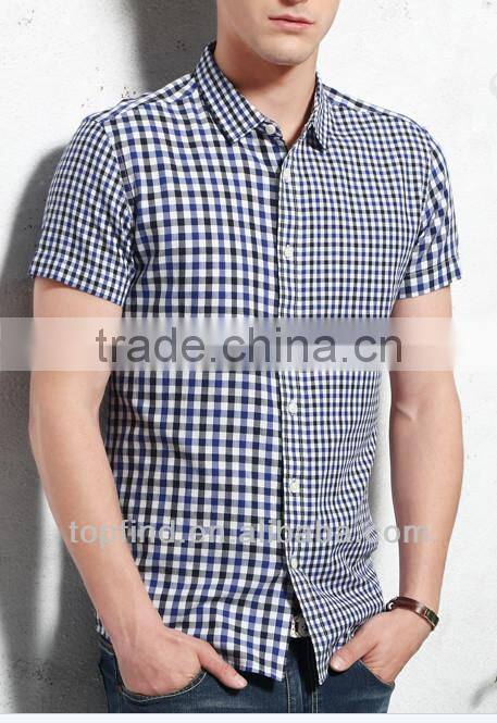 latest new design cotton plaids men shirts shirt manufacturer in China