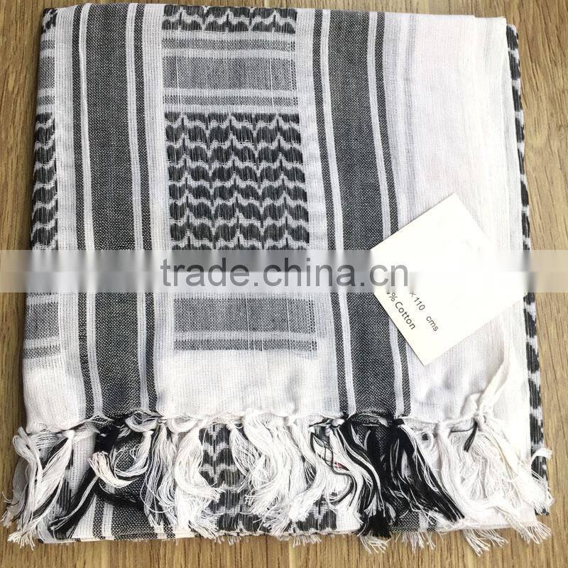 Hign quality fashion shemagh Arab men scarf military army cotton
