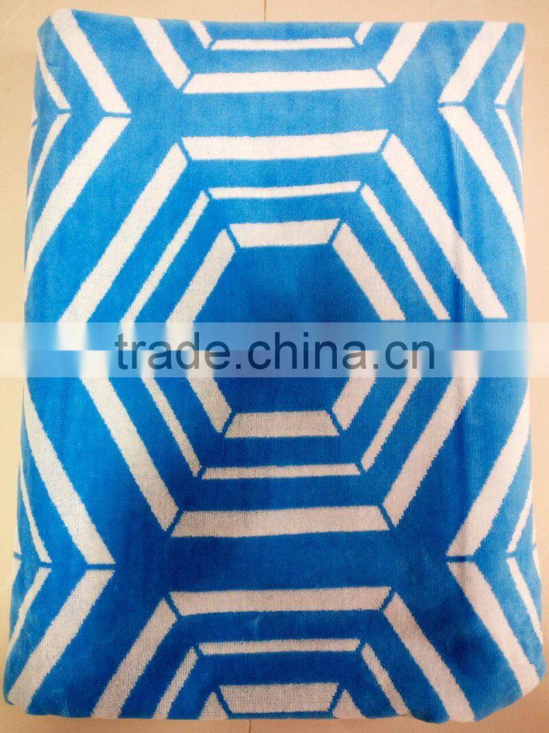 Jacquard 100%cotton Summer Beach Yarn dyed Satin Board Custom Design Velour/Terry Bath Pool Blanket/80*160CM Towels