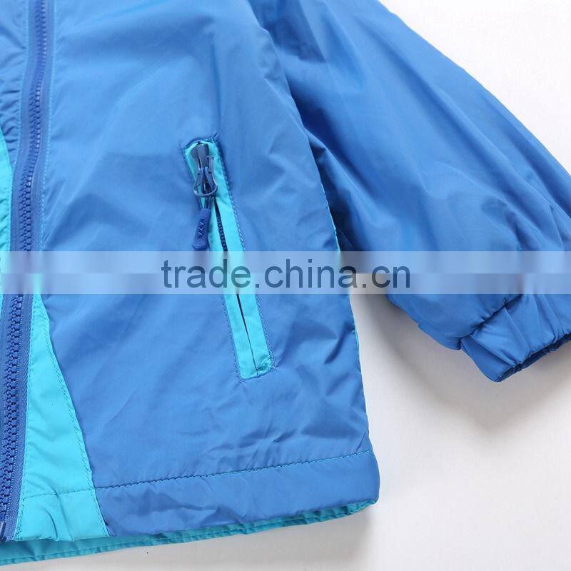children's hooded turtle-neck colorful sweep jacket
