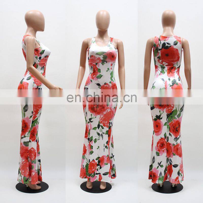 Europe And America Printing Sexy Cocktail Dress