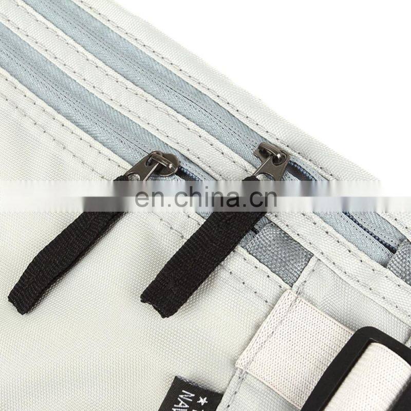 Skin Color Nylon Travel Zipper Hidden Passport Rfid Lady Money Belt