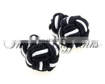 silk knot elastic cufflinks