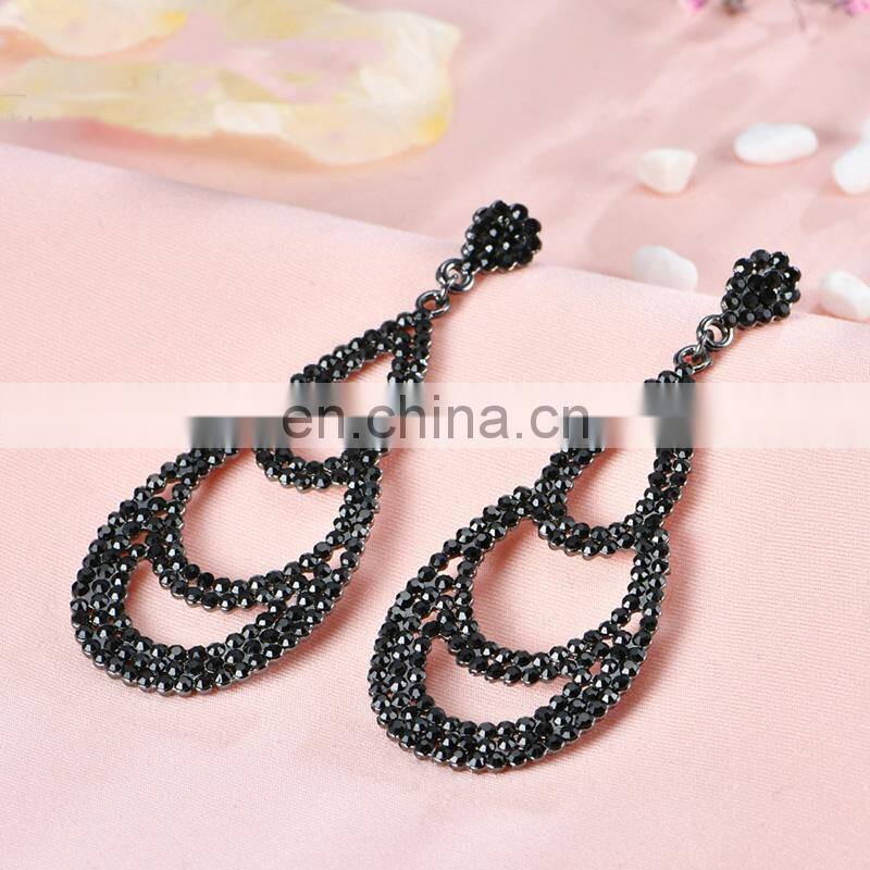 European luxury fashion jewelry crystal fashion drop earring