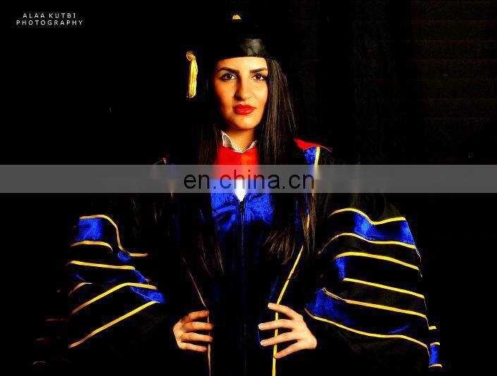 Deluxe Doctoral Graduation Gown Only - PhD black trim