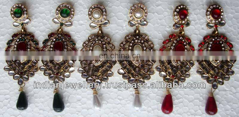 Antique rhinestone earrings exporter, rhinestone earring manufacturer