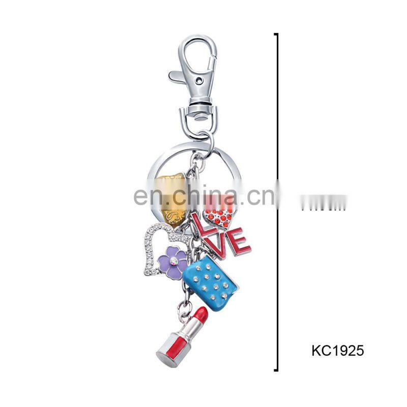 Best Selling Wholesale Custom Sea Life Jewelry Pink Fake Suede Tassel Keychain