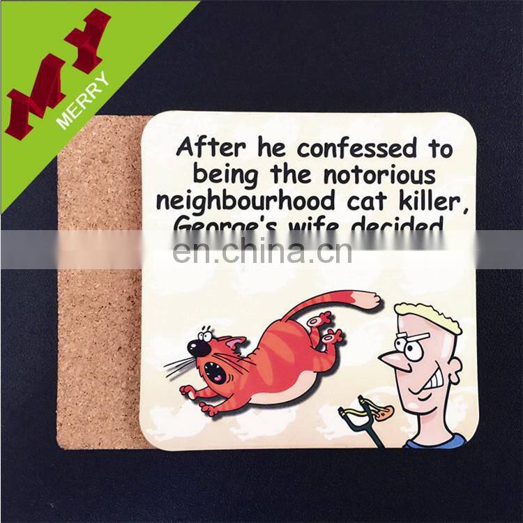 Guangzhou manufacturer wood coaster / cork coaster