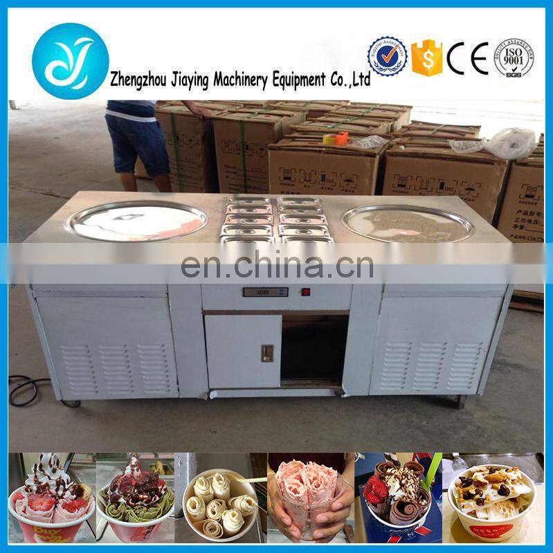 Fried Ice Cream Roll Machine with flat table