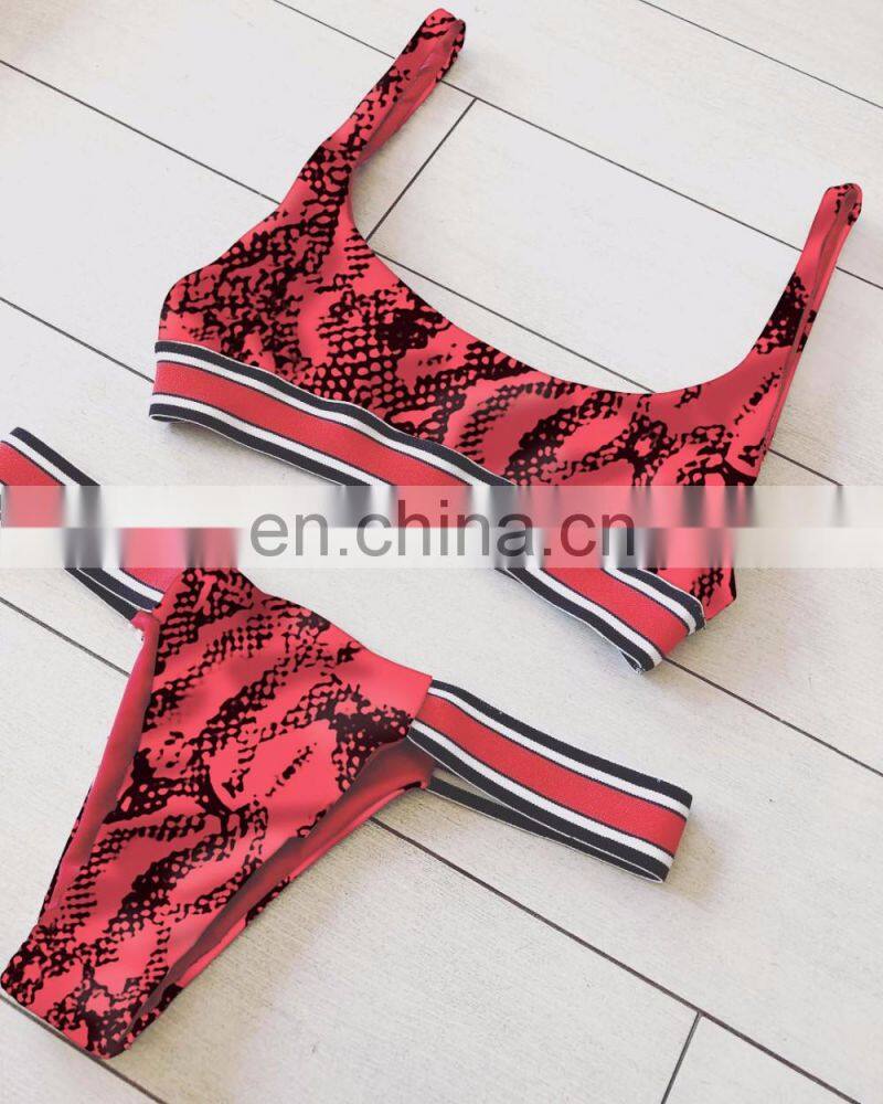2pc set leopard Brazilian bikini swimwear women swimwear swimsuit with pad