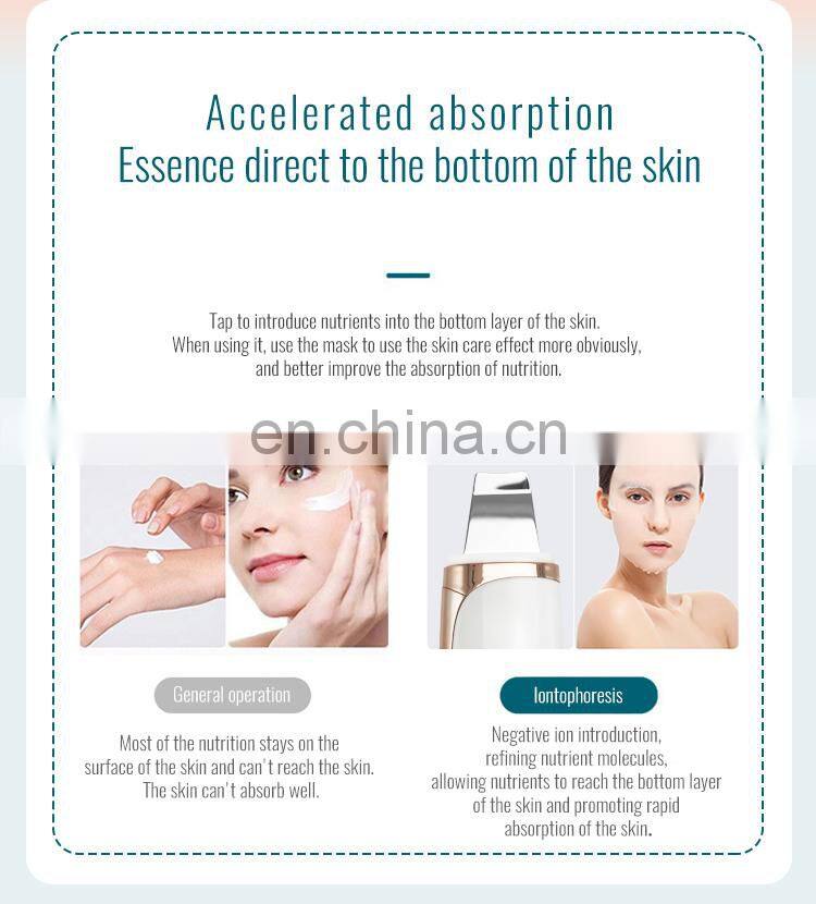 Home Use Beauty Ultrasonic Shovel Skin Instrument Skin Scrubber Ultrasonic For Sale