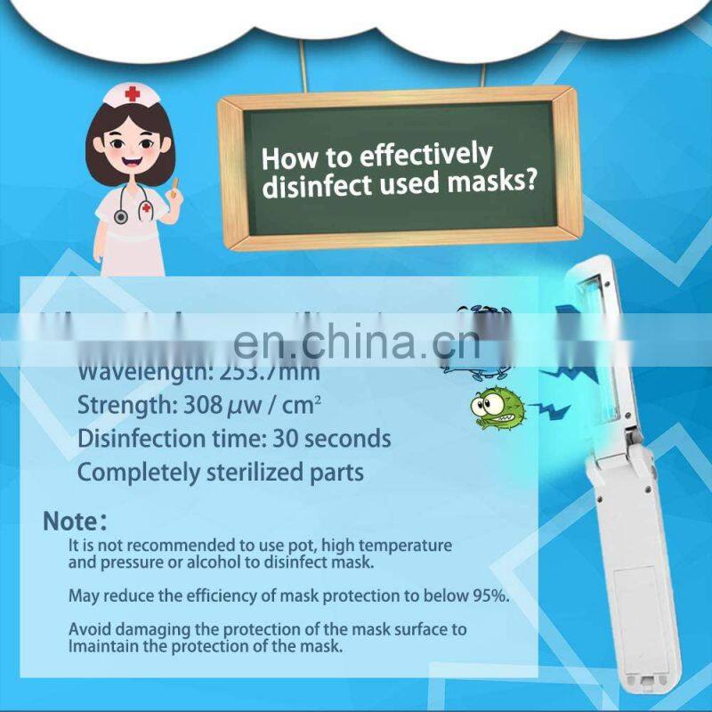 Portable handheld folding UV ultraviolet stone fluorescent tube sterilization lamp home travel handheld disinfection lamp