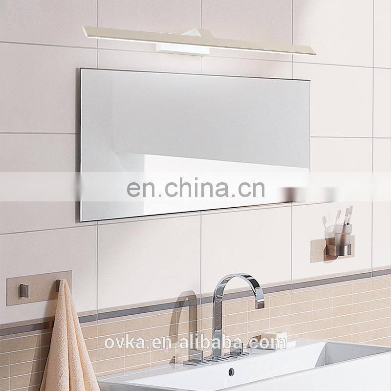 Simple white led mirror light for bedroom toilet light