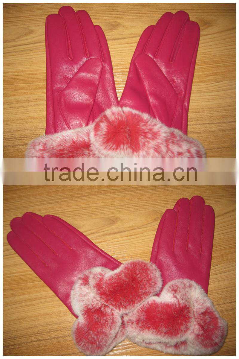 unisex high quality wholesale fashion natural lambskin leather gloves