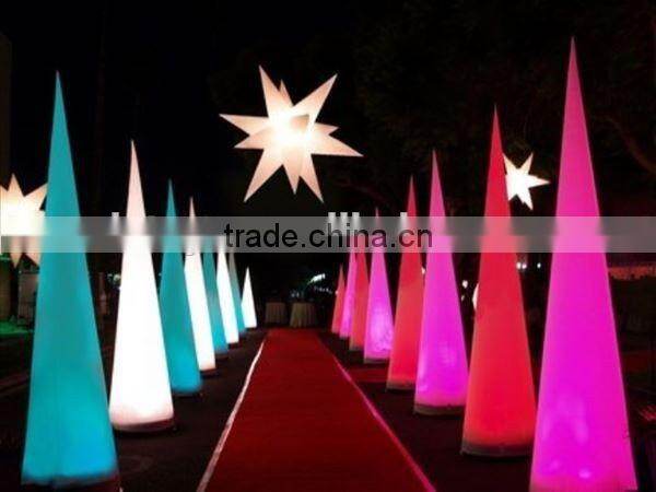 Custom high quality colorful oxford cloth inflatable lighting pillar for party decoration