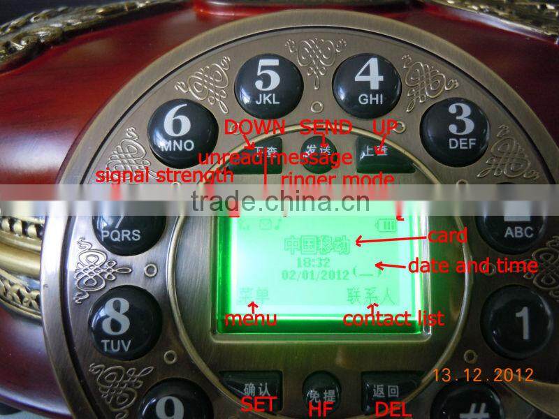 GSM wireless antique style telephone