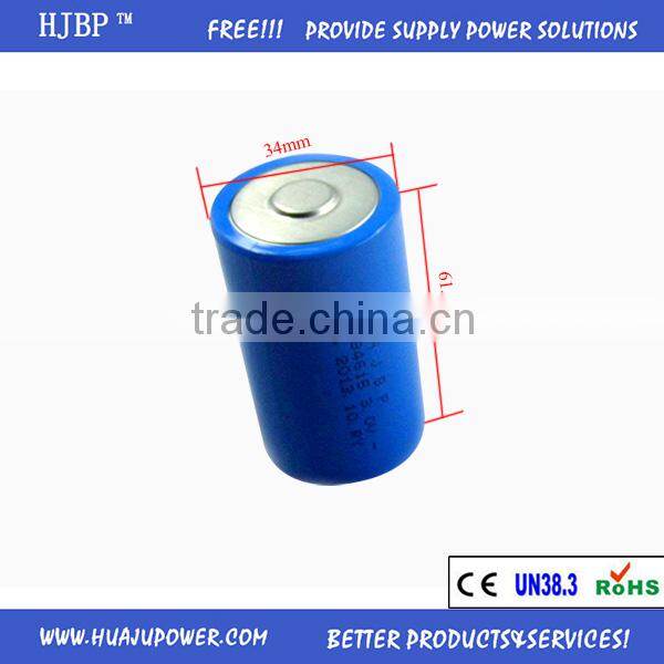HJBP china factory wholesales non-rechargeable LIMNO2 3V CR34615 primary lithium battery with high power
