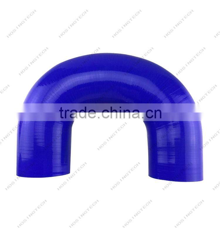 high temperature flexible automobile parts 180 degree silicone elbow