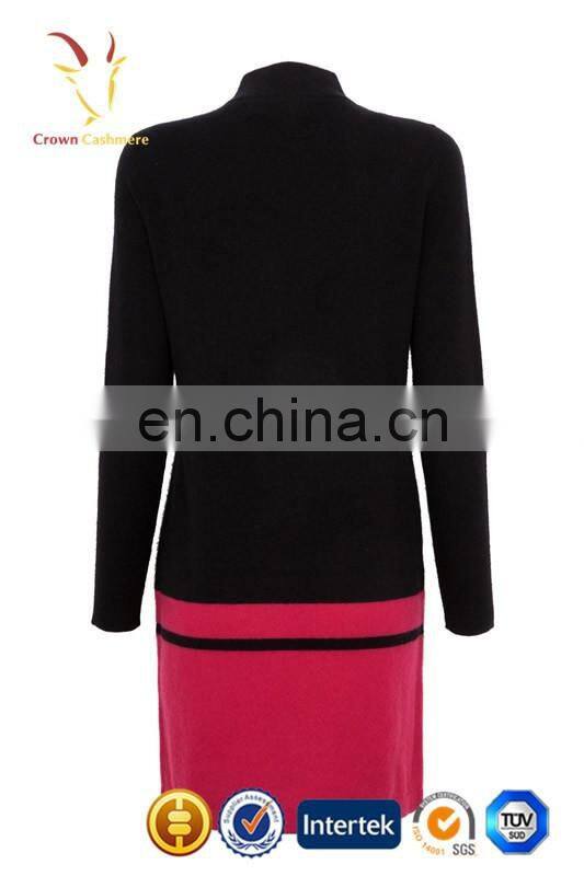 New Design Ladies Cashmere Dress for Winter Long Sweater