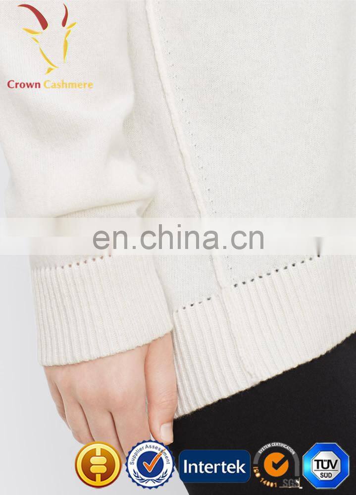 V Neck 100% women's Cashmere Sweater Pullover